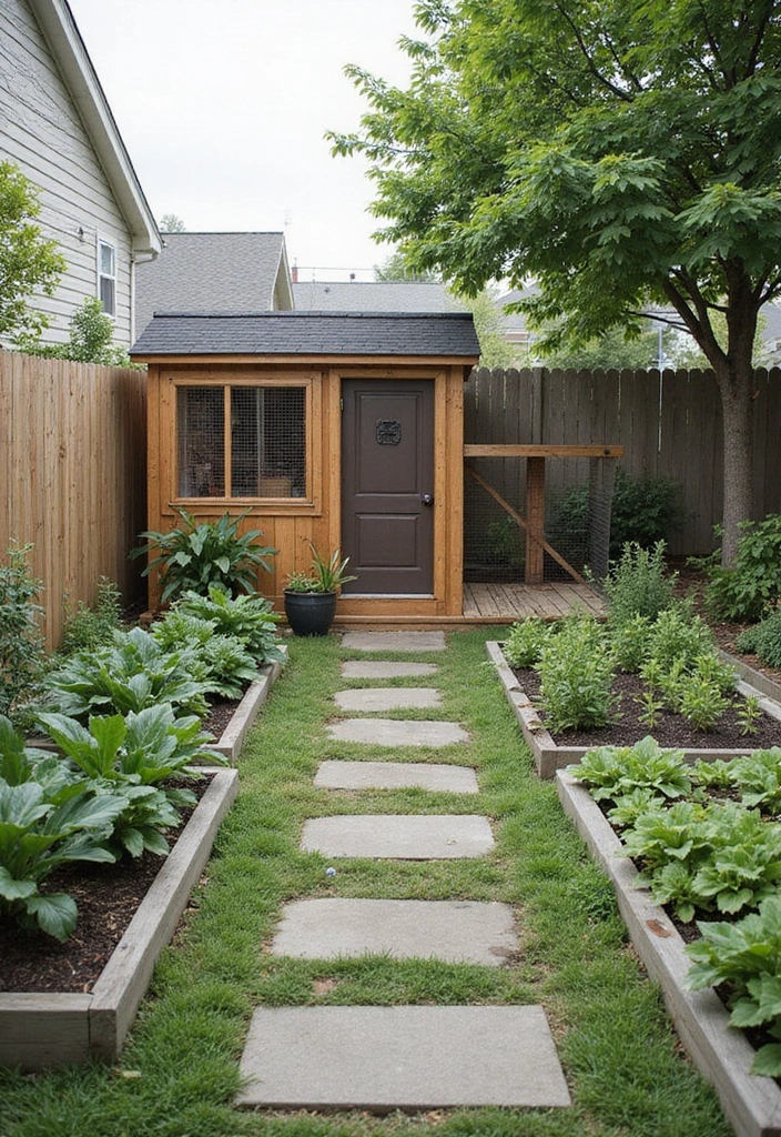 25 Chicken Coop and Garden Layout Plans for Sustainable Living - 16. The Minimalist Approach