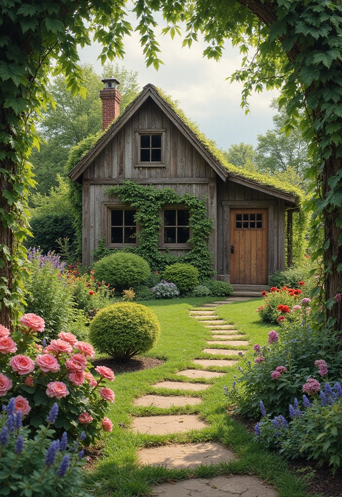 25 Chicken Coop and Garden Layout Plans for Sustainable Living - 19. The Secret Garden Coop