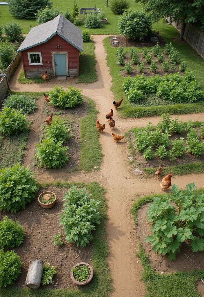 25 Chicken Coop and Garden Layout Plans for Sustainable Living - 22. The Sustainable Rotation Plan