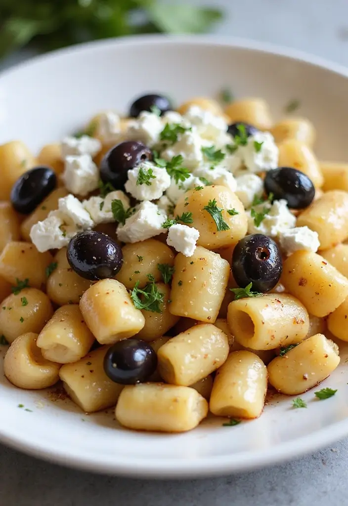 25 Copycat Olive Garden Chicken Gnocchi Recipes You’ll Crave - 24. Chicken Gnocchi with Feta & Olives