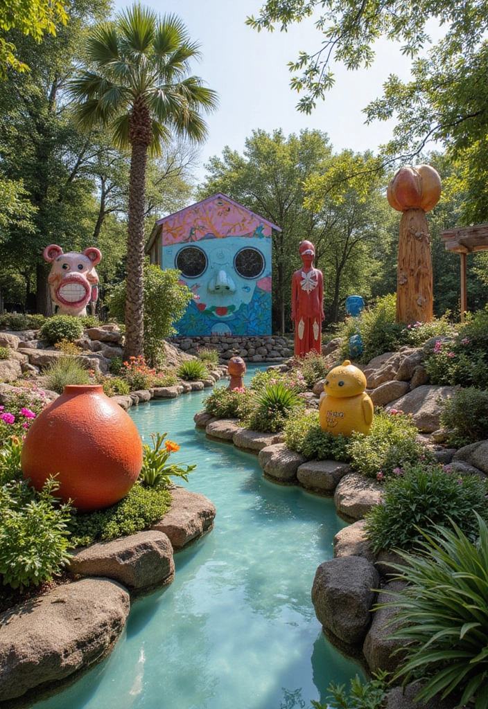 25 Creative Grow a Garden Build Ideas for Roblox Players - 15. Art-Inspired Garden