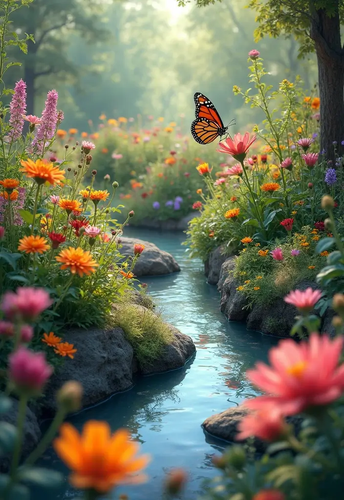 25 Creative Grow a Garden Build Ideas for Roblox Players - 16. Butterfly and Pollinator Garden