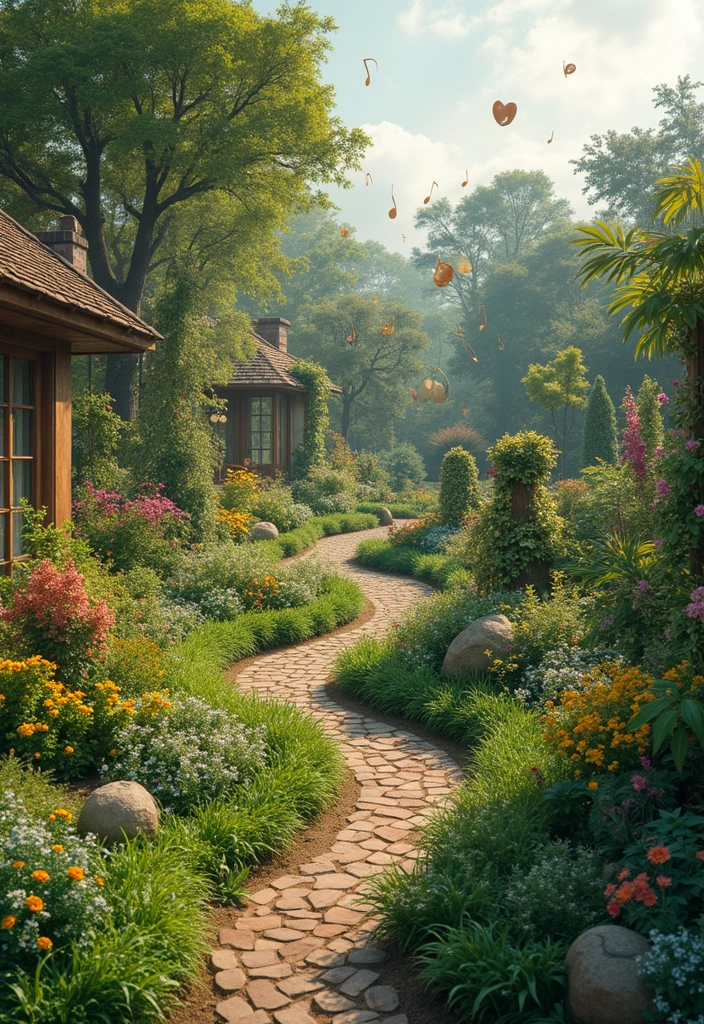 25 Creative Grow a Garden Build Ideas for Roblox Players - 19. Music Garden