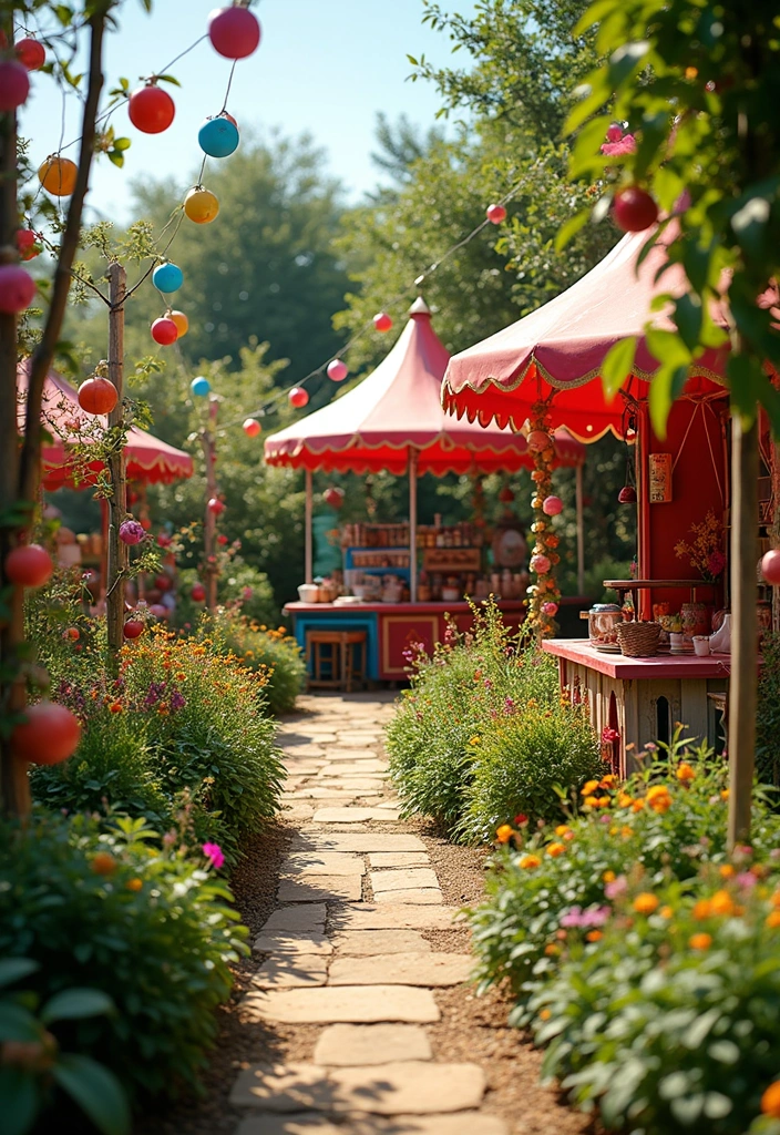 25 Creative Grow a Garden Build Ideas for Roblox Players - 24. Carnival Garden