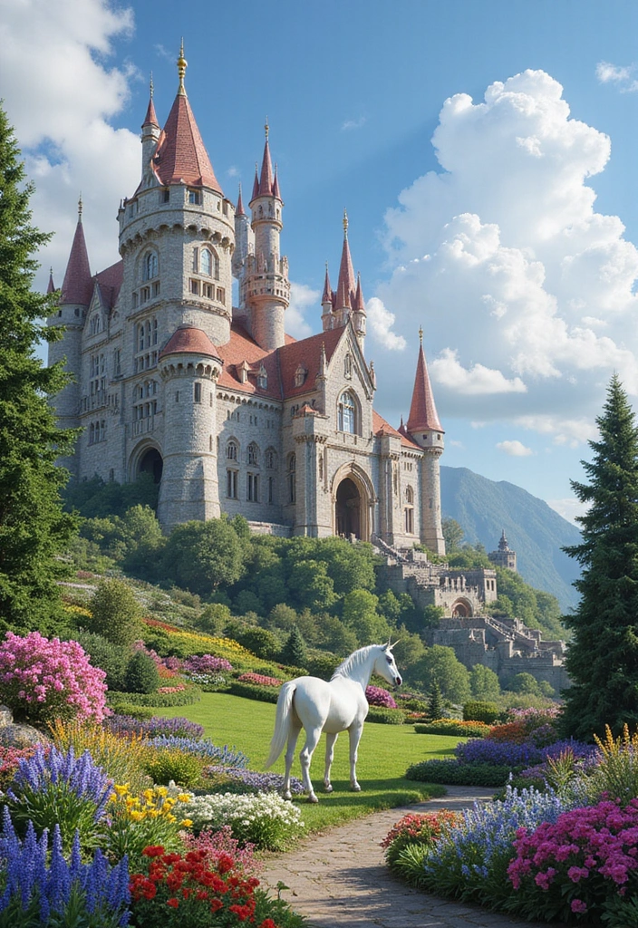 25 Creative Grow a Garden Build Ideas for Roblox Players - 6. Fantasy Garden Castle