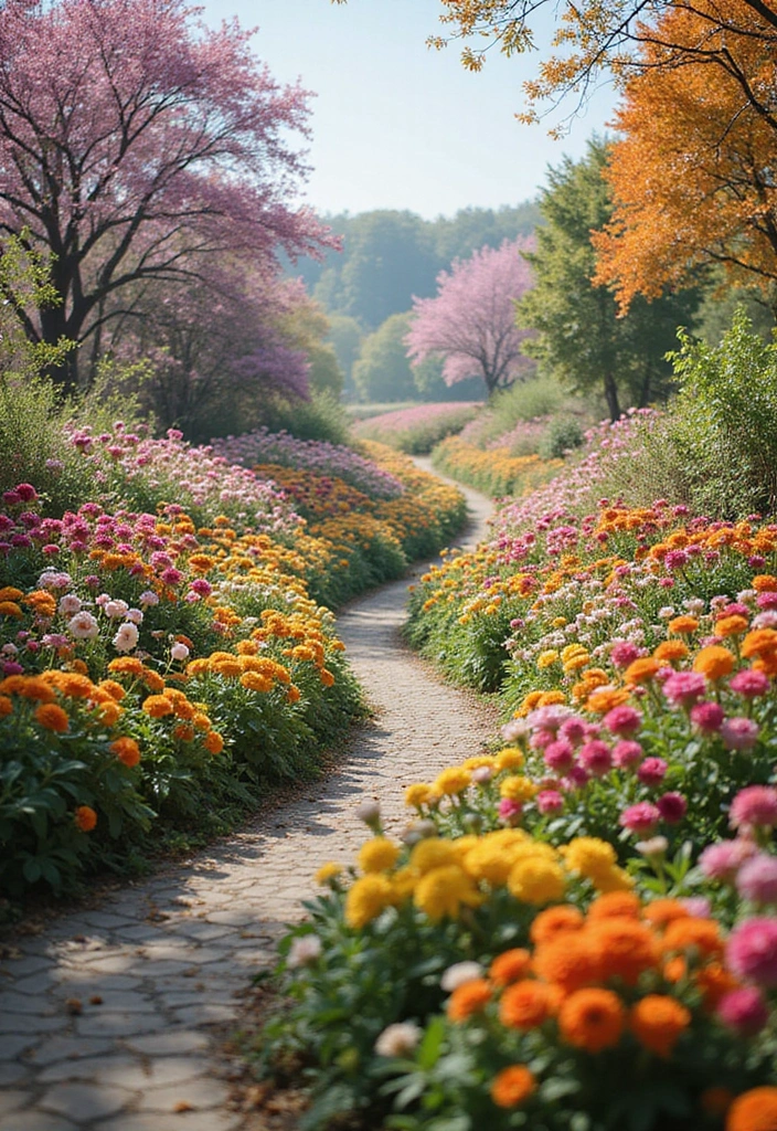 25 Creative Grow a Garden Ideas in Roblox for Beginners - 18. Flower Field