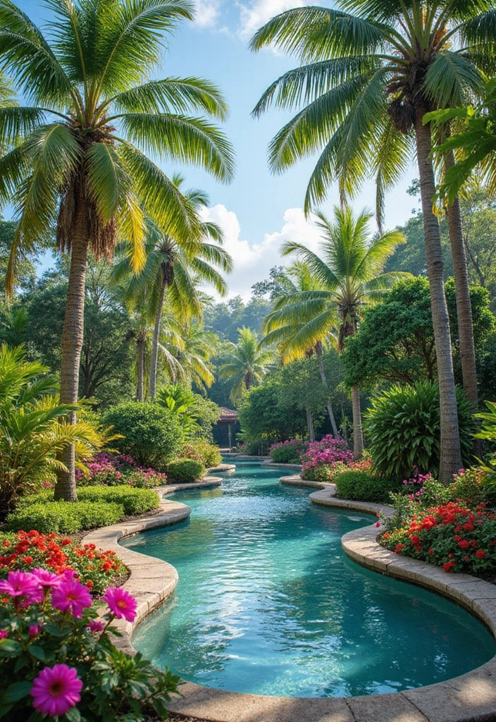 25 Creative Grow a Garden Ideas in Roblox for Beginners - 3. Tropical Oasis