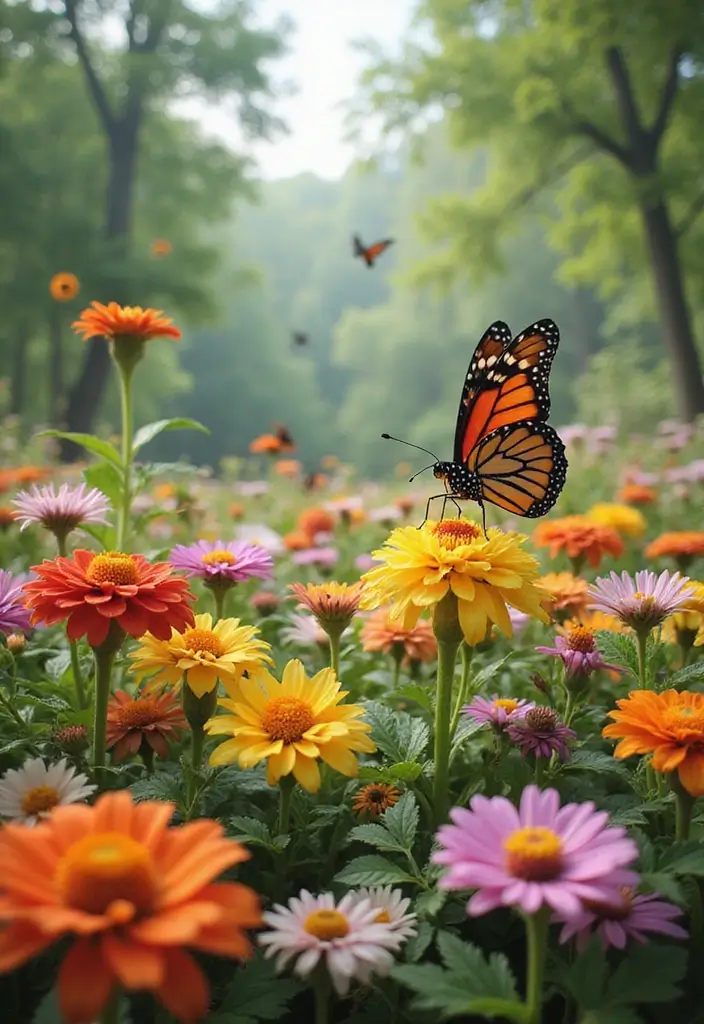 25+ Flower Garden Ideas in Front of House That Add Instant Curb Appeal - 10. Butterfly Gardens