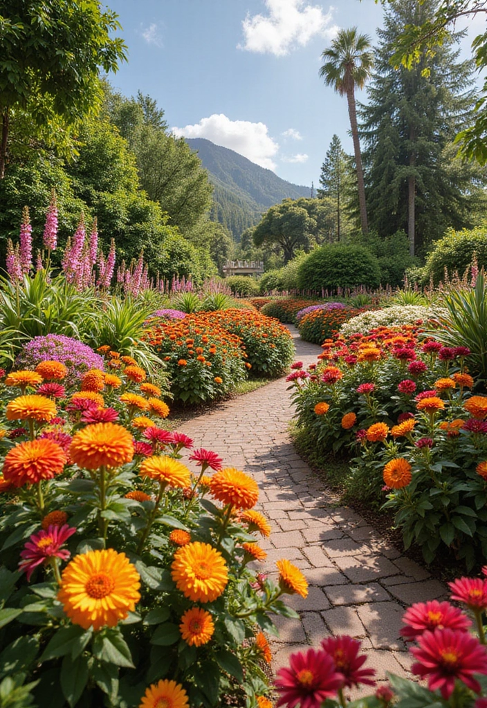 25+ Flower Garden Ideas in Front of House That Add Instant Curb Appeal - 20. Warm-Climate Flower Gardens