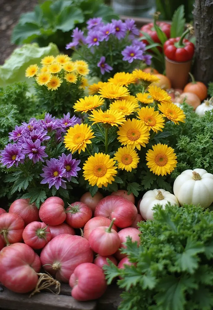 25+ Flower Garden Ideas in Front of House That Add Instant Curb Appeal - 7. Edible Flower Gardens