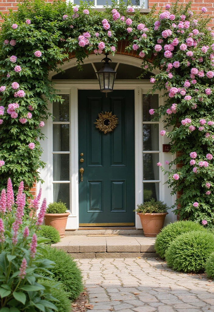 25+ Flower Garden Ideas in Front of House That Add Instant Curb Appeal - 9. Fragrant Entry Gardens