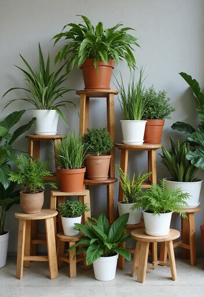 25 Garden Ideas for Small Spaces to Make the Most of Your Area - 24. Portable Plant Stands