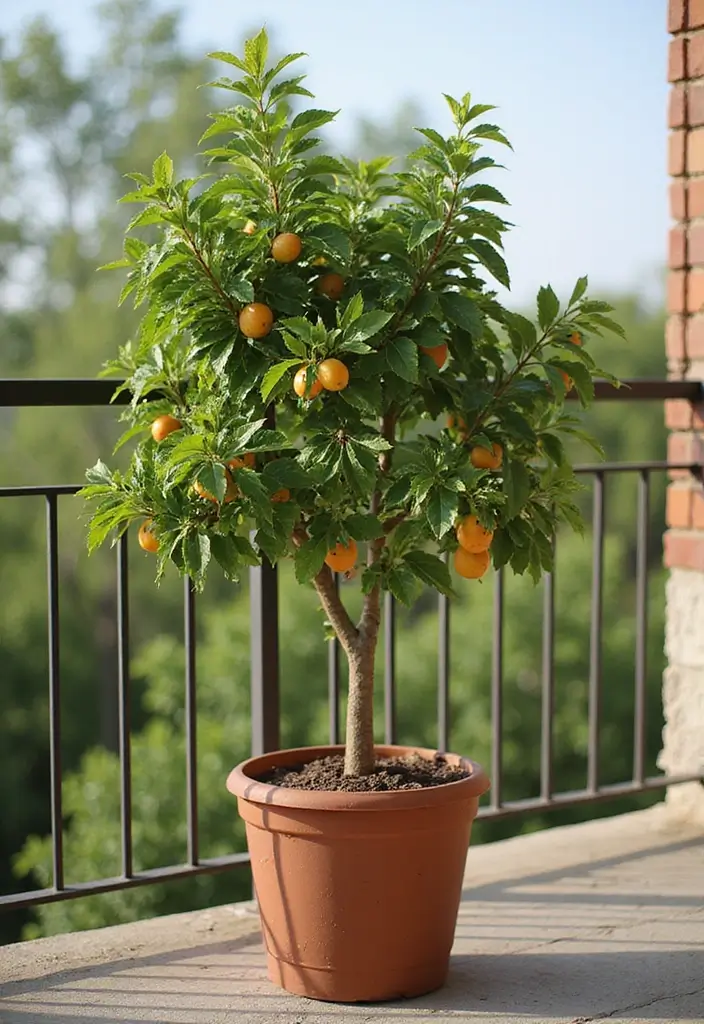 25 Garden Ideas for Small Spaces to Make the Most of Your Area - 9. Small Fruit Trees in Containers