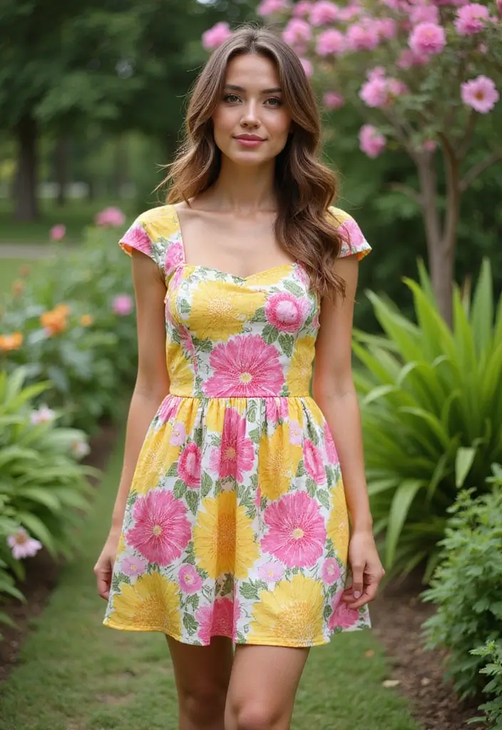 25 Garden Party Wedding Outfit Guest Ideas That Impress - 13. Brightly Colored Dress for a Bold Statement