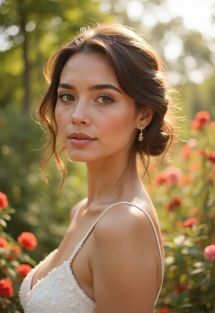 25 Garden Party Wedding Outfit Guest Ideas That Impress - 19. Sun-Kissed Looks with Light Makeup