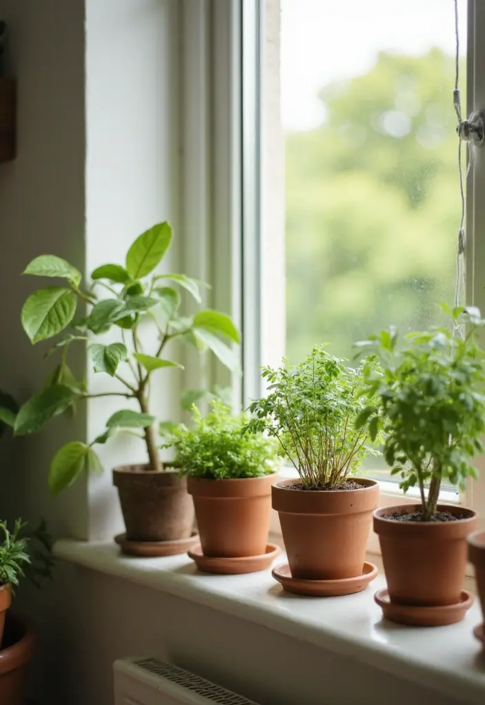 25 Mini Garden Ideas for Small Spaces Full of Charm - 11. Window Sill Garden