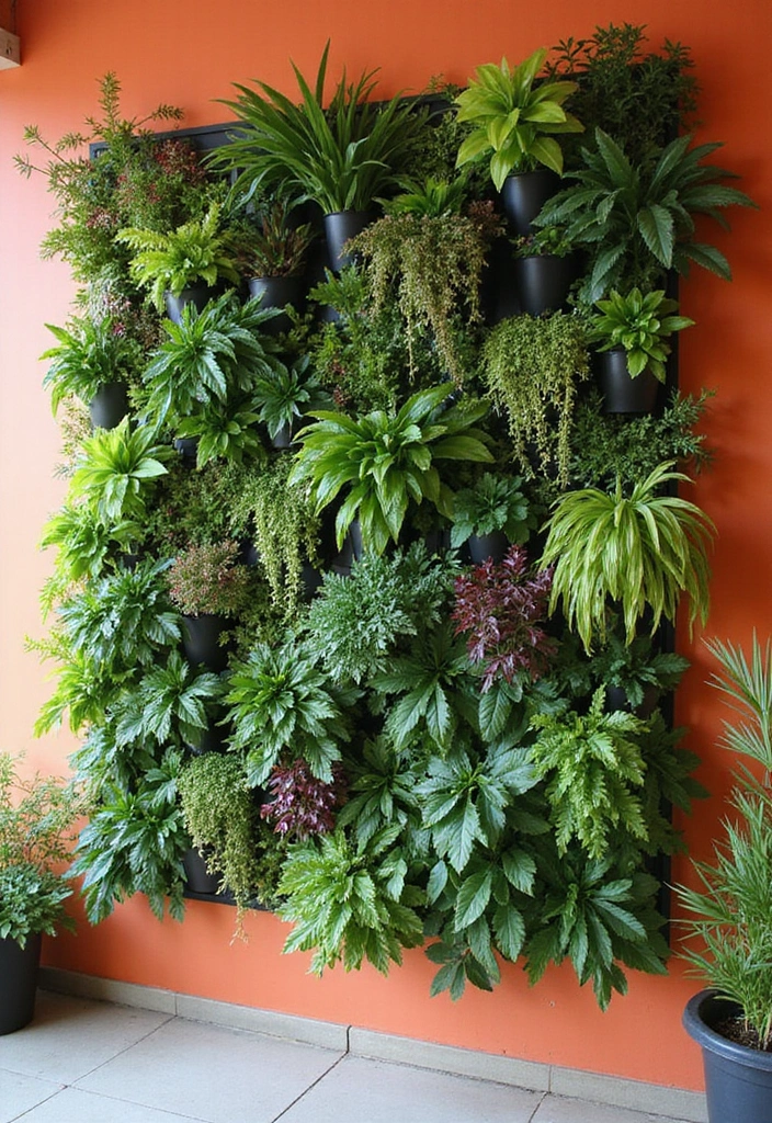 25 Mini Garden Ideas for Small Spaces Full of Charm - 2. Vertical Garden Wall