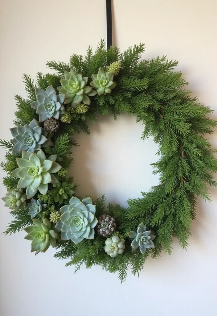 25 Mini Garden Ideas for Small Spaces Full of Charm - 25. Succulent Wreaths