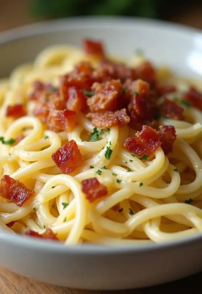 25 Olive Garden Alfredo Sauce Recipe Versions That Taste Just Like the Original - 15. Alfredo Sauce with Bacon