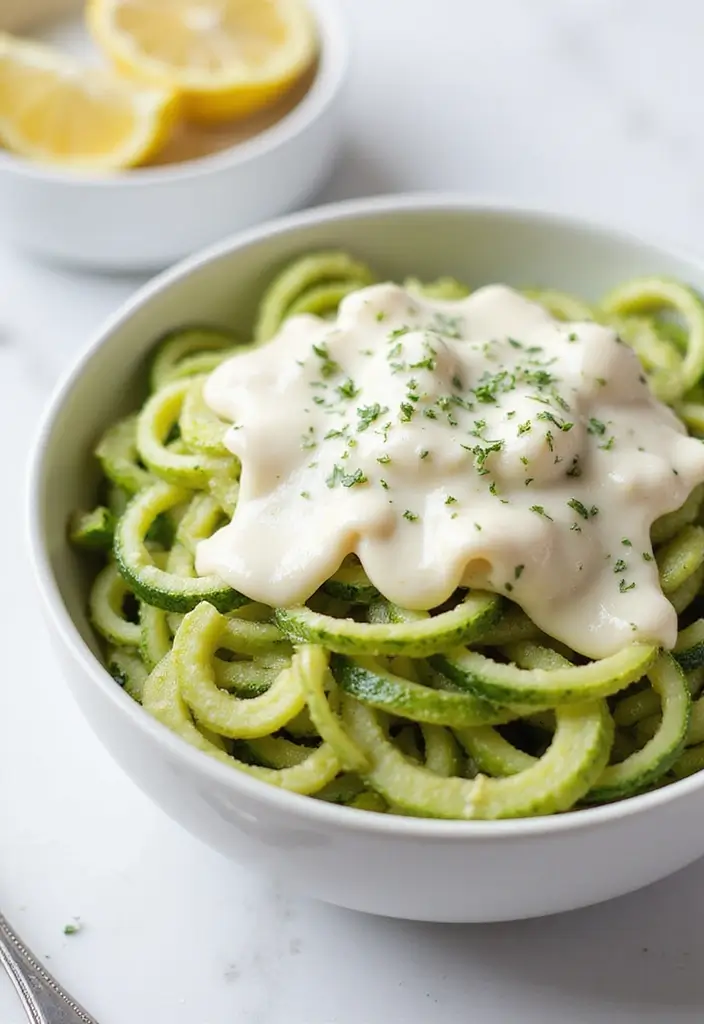 25 Olive Garden Alfredo Sauce Recipe Versions That Taste Just Like the Original - 16. Alfredo Sauce with Zucchini Noodles