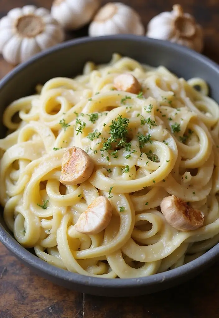 25 Olive Garden Alfredo Sauce Recipe Versions That Taste Just Like the Original - 21. Alfredo Sauce with Roasted Garlic