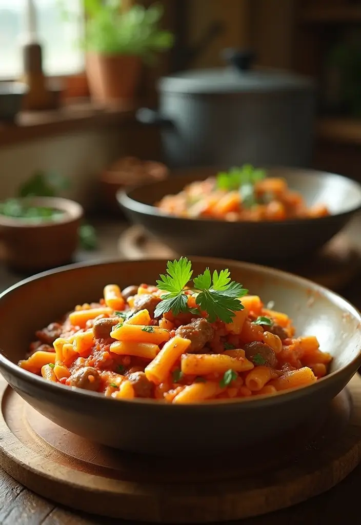 25 Olive Garden Pasta e Fagioli Soup Copycat Recipes to Try Tonight - 17. Savory Pasta e Fagioli with Sausage