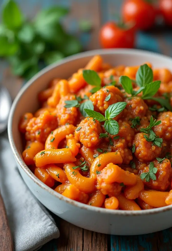 25 Olive Garden Pasta e Fagioli Soup Copycat Recipes to Try Tonight - 19. Sweet Potato Pasta e Fagioli