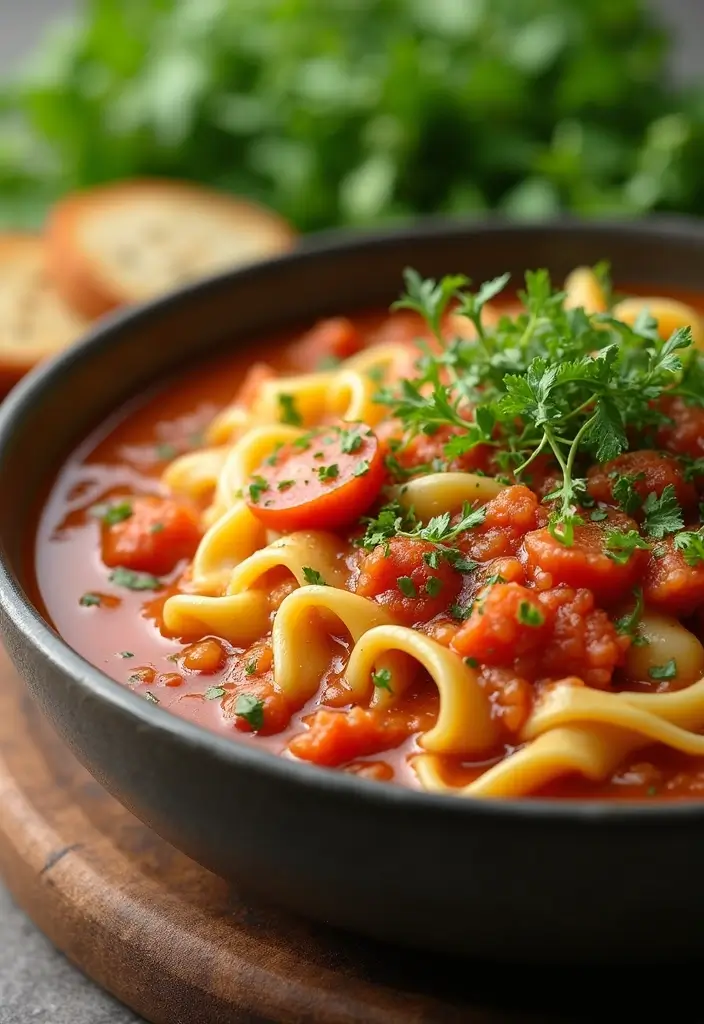 25 Olive Garden Pasta e Fagioli Soup Copycat Recipes to Try Tonight - 24. Pasta e Fagioli with Fresh Herbs