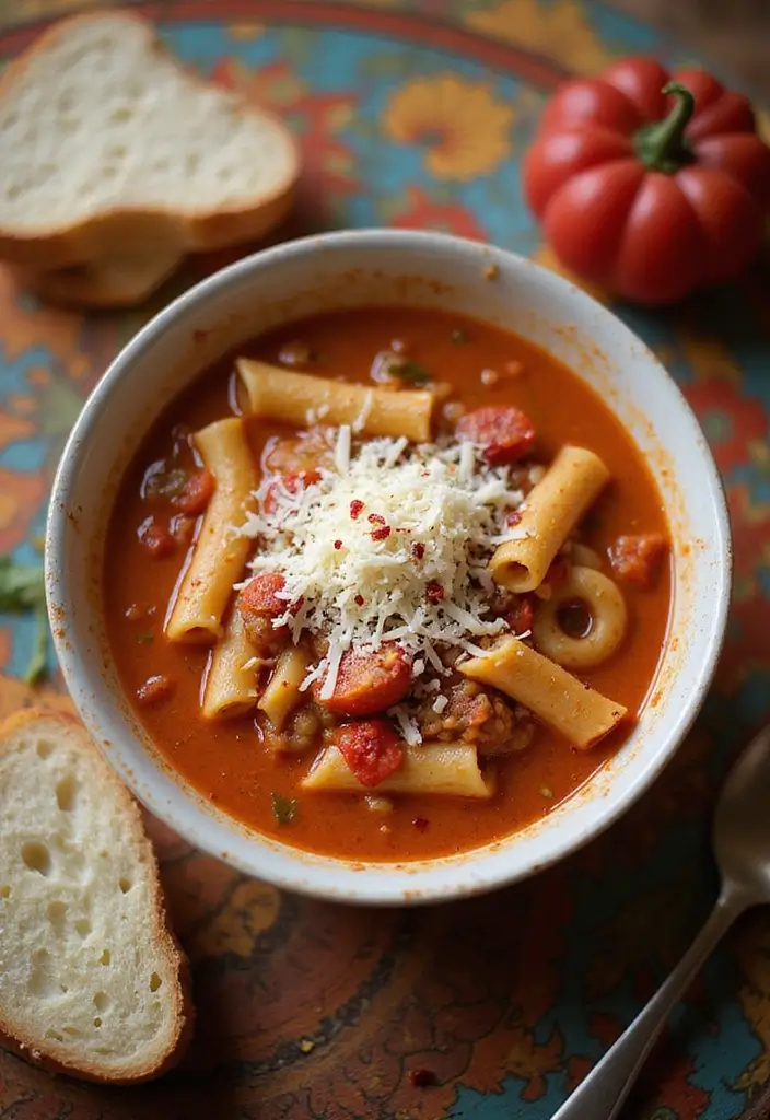 25 Olive Garden Pasta e Fagioli Soup Copycat Recipes to Try Tonight - 3. Spicy Pasta e Fagioli
