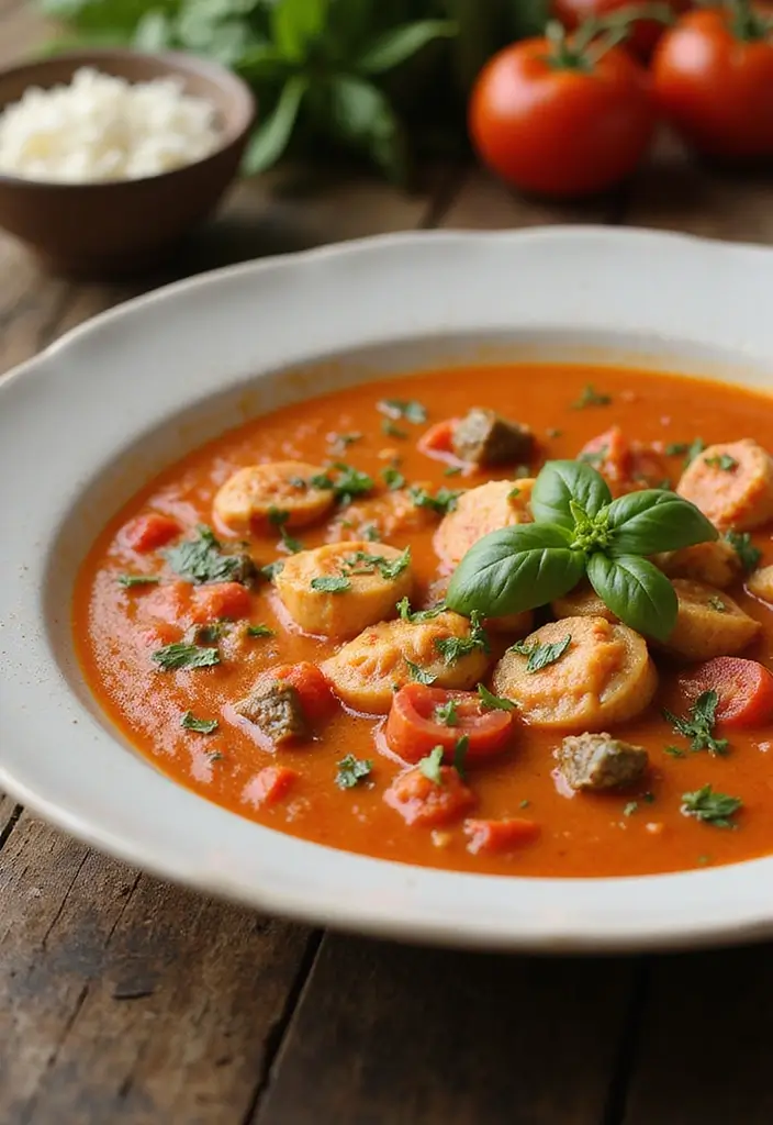 25 Olive Garden Zuppa Toscana Soup Recipes Everyone Loves - 6. Creamy Tomato Zuppa Toscana