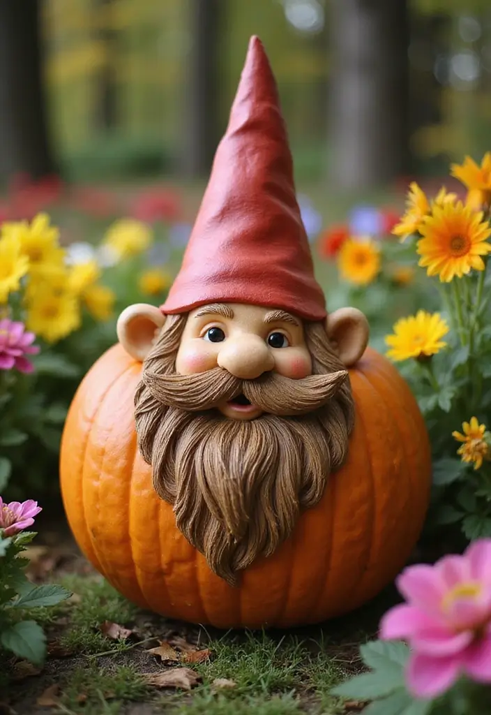25 Over the Garden Wall Pumpkin Designs Perfect for Halloween - 15. The Forest Gnome