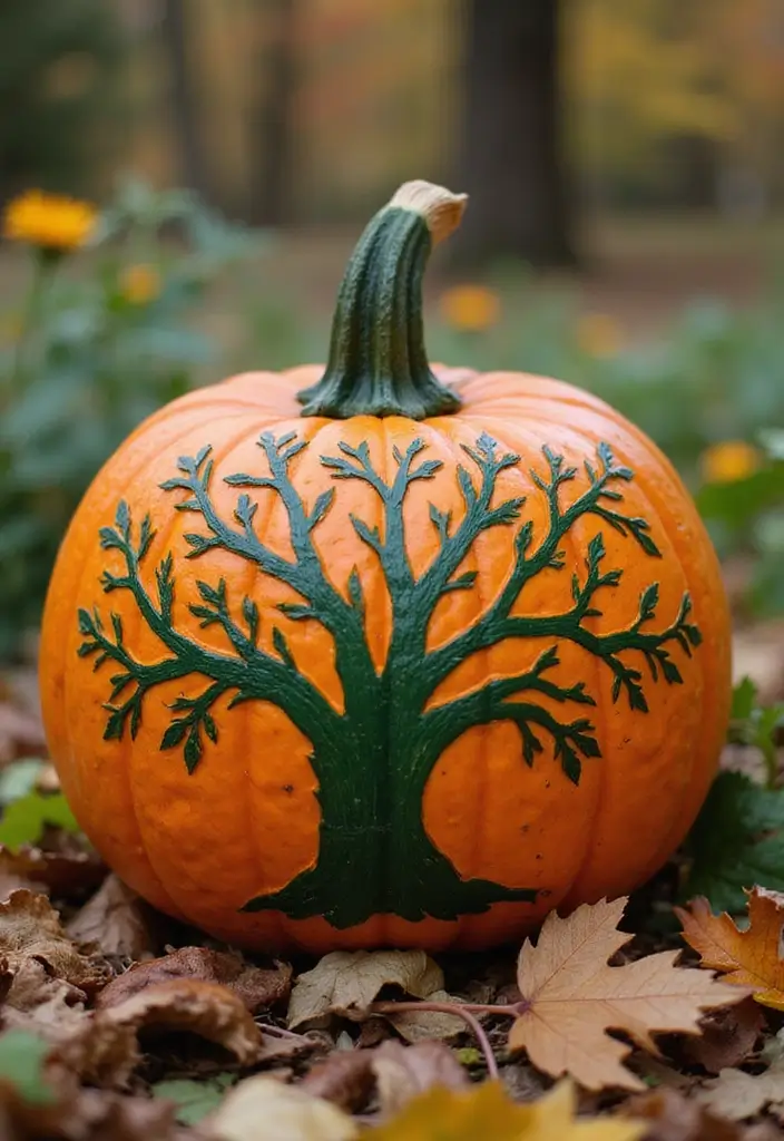 25 Over the Garden Wall Pumpkin Designs Perfect for Halloween - 17. The Enchanted Tree