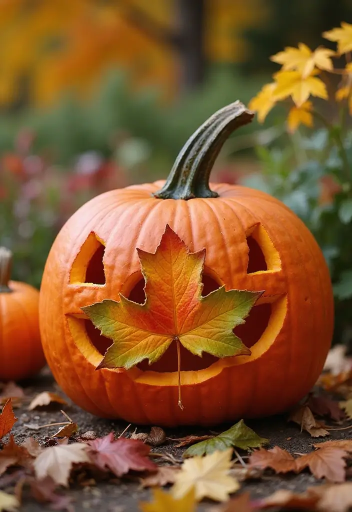 25 Over the Garden Wall Pumpkin Designs Perfect for Halloween - 20. The Autumn Leaves