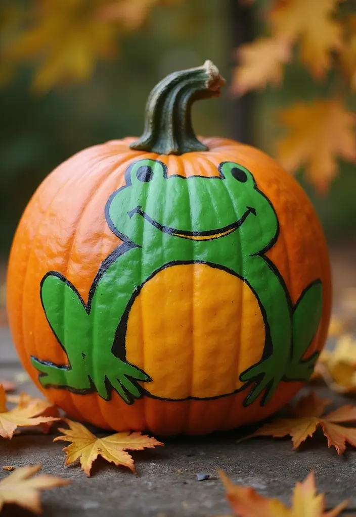 25 Over the Garden Wall Pumpkin Designs Perfect for Halloween - 4. Greg's Frog Friend