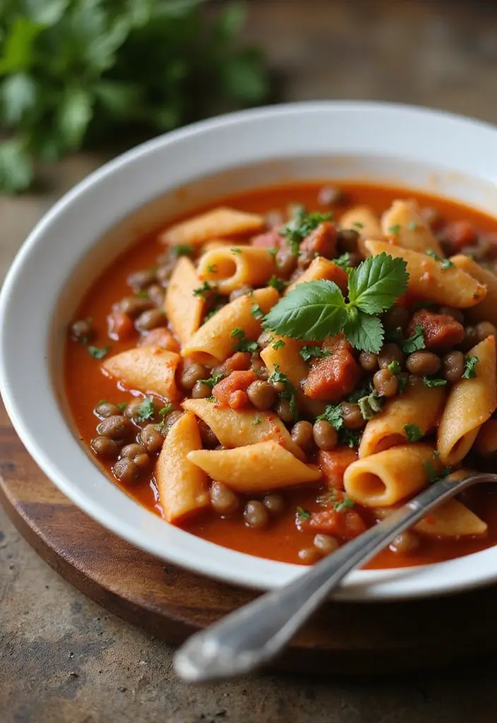 25 Pasta Fagioli Soup Olive Garden Recipes for Cozy Nights - 18. Pasta Fagioli with Lentils