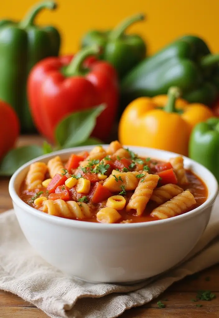 25 Pasta Fagioli Soup Olive Garden Recipes for Cozy Nights - 24. Pasta Fagioli with Corn and Peppers
