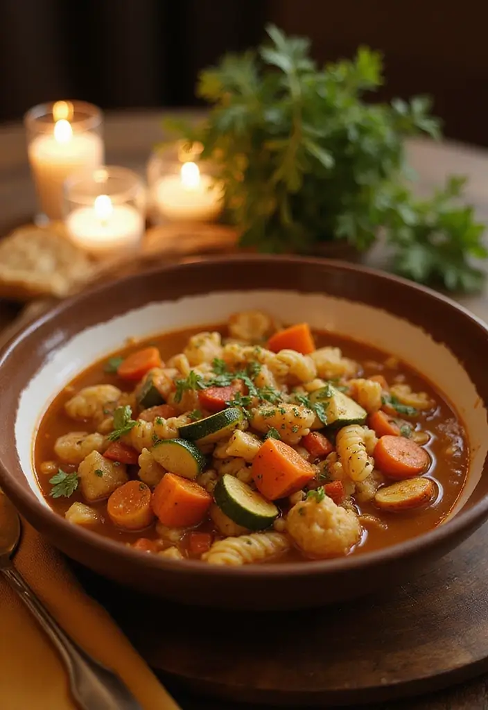 25 Pasta Fagioli Soup Olive Garden Recipes for Cozy Nights - 9. Chunky Vegetable Pasta Fagioli