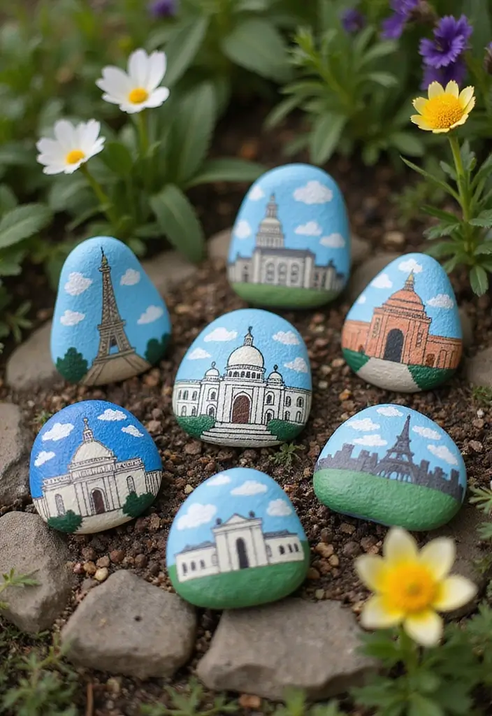 25 Rock Painting Ideas for Garden That Bring Life to Your Yard - 13. Mini Monuments