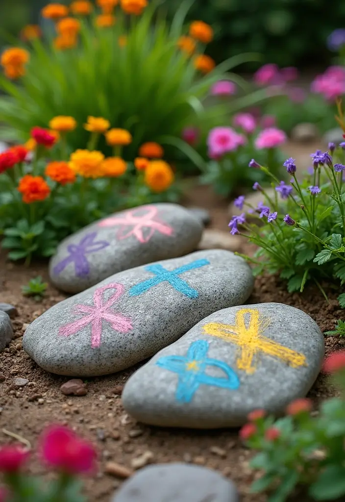 25 Rock Painting Ideas for Garden That Bring Life to Your Yard - 15. Game Rocks