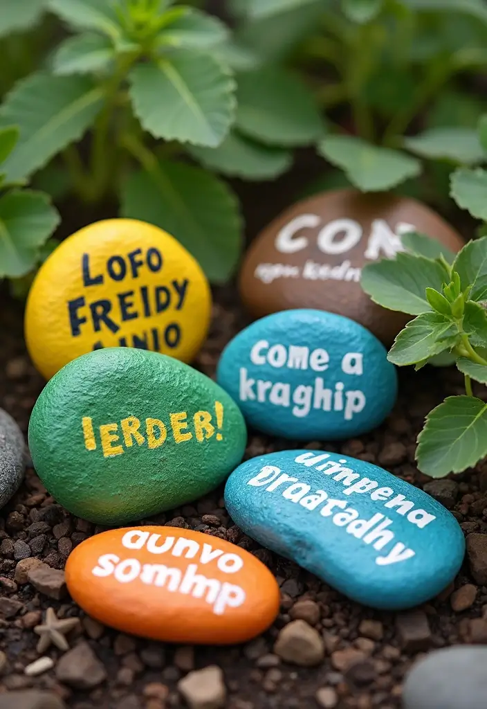 25 Rock Painting Ideas for Garden That Bring Life to Your Yard - 18. Eco-Friendly Messages