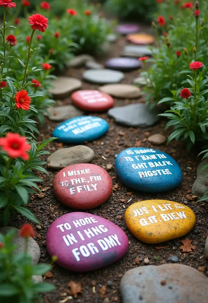 25 Rock Painting Ideas for Garden That Bring Life to Your Yard - 5. Inspirational Quotes