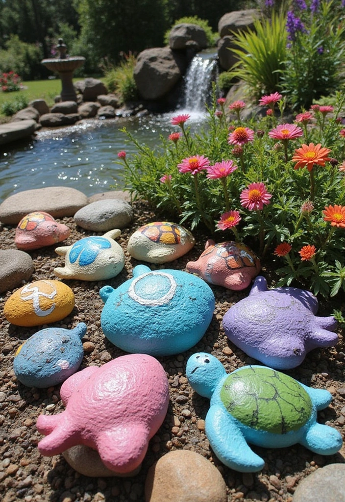 25 Rock Painting Ideas for Garden That Bring Life to Your Yard - 6. Under the Sea Creatures