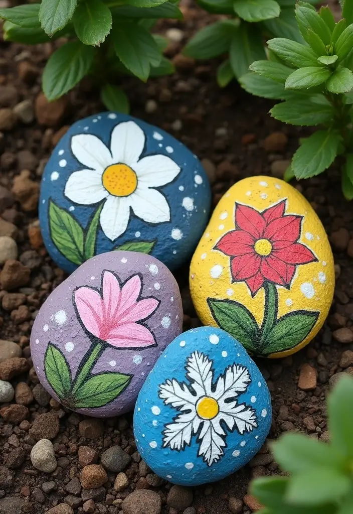 25 Rock Painting Ideas for Garden That Bring Life to Your Yard - 7. Seasonal Themes