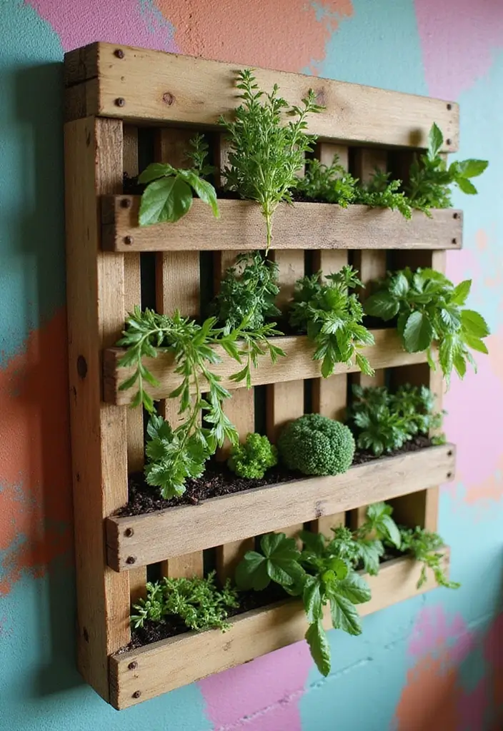 25 Small Garden Design Ideas Low Maintenance and Stylish - 1. Vertical Pallet Garden