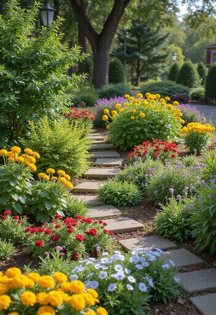 25 Small Garden Design Ideas Low Maintenance and Stylish - 17. Colorful Plant Combinations