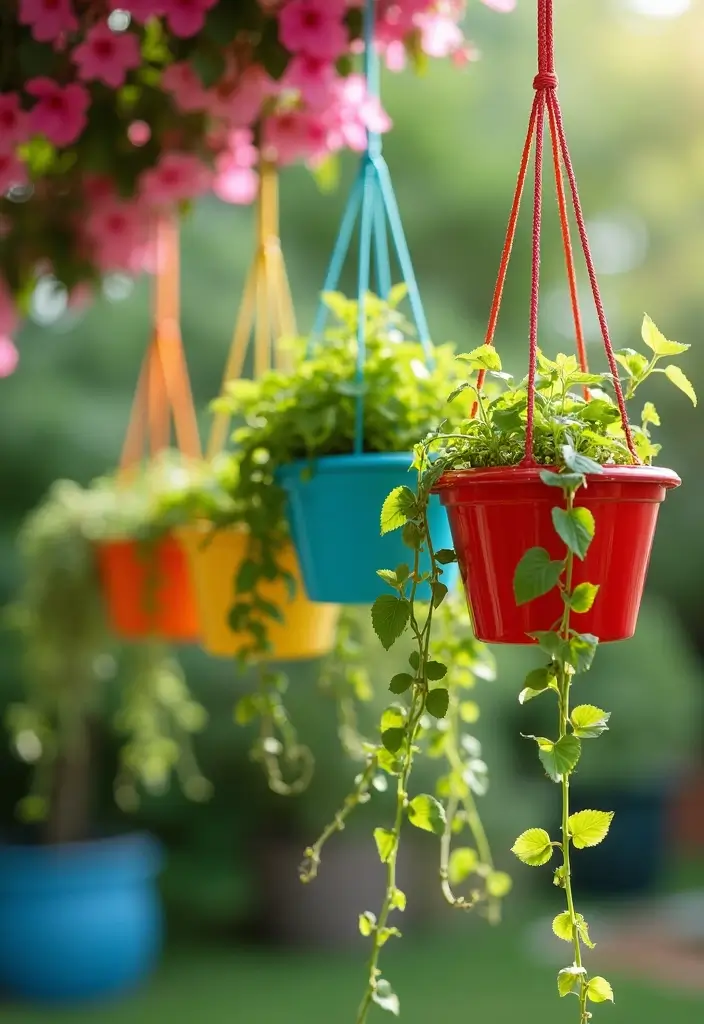 25 Small Garden Design Ideas Low Maintenance and Stylish - 2. Hanging Planters