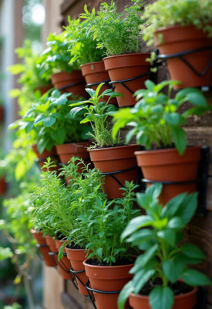 25 Small Garden Design Ideas Low Maintenance and Stylish - 4. Wall-Mounted Herb Garden