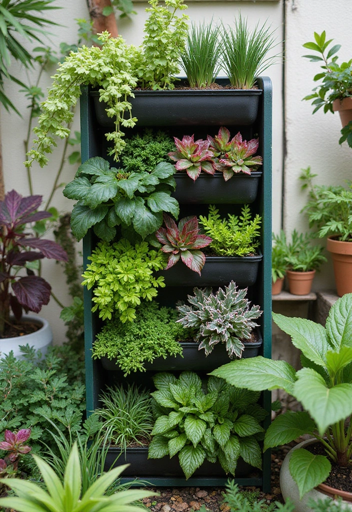 25 Small Garden Design Ideas Low Maintenance and Stylish - 7. Compact Vertical Garden Systems