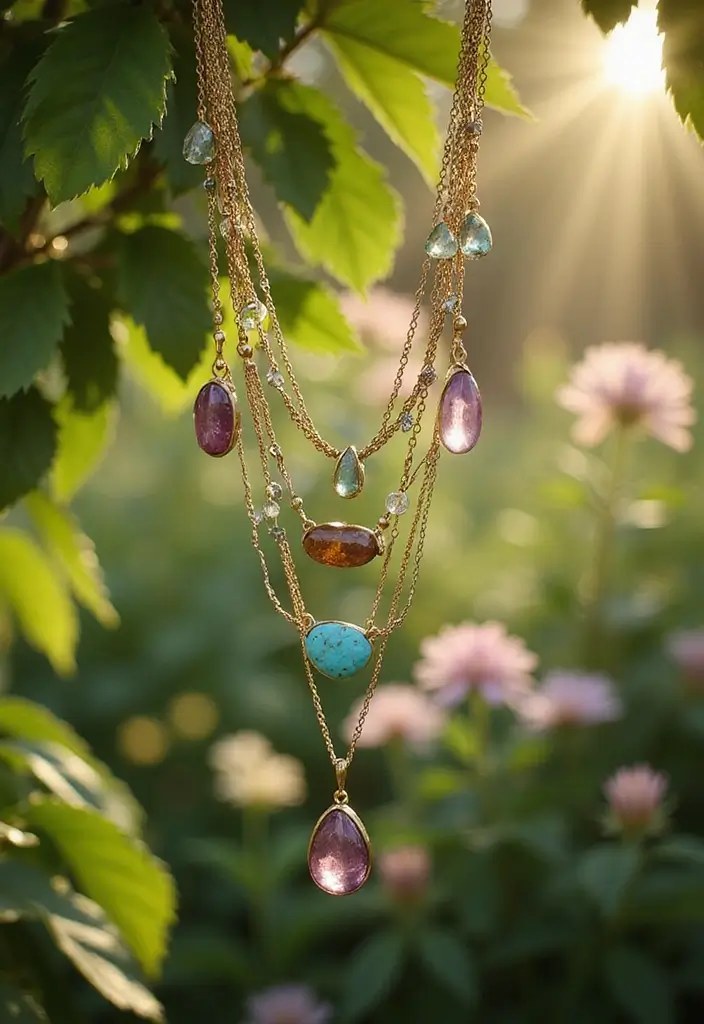 27 Garden Formal Wedding Attire Guest Looks That Shine - 22. Layered Necklaces