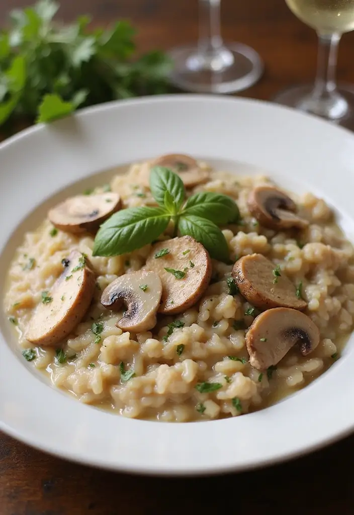 27 Olive Garden Chicken Pasta Crockpot Meals That Are Pure Comfort - 10. Olive Garden Chicken and Mushroom Risotto